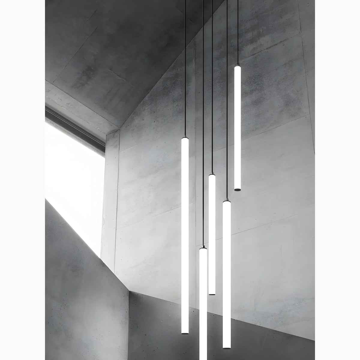 Adjustable Height LED Chandelier for Staircase & Foyer – Iron & Acrylic Multi-Light Fixture, 47–118 in Drop, 5–18 Bulb Configurations for En | Thomler