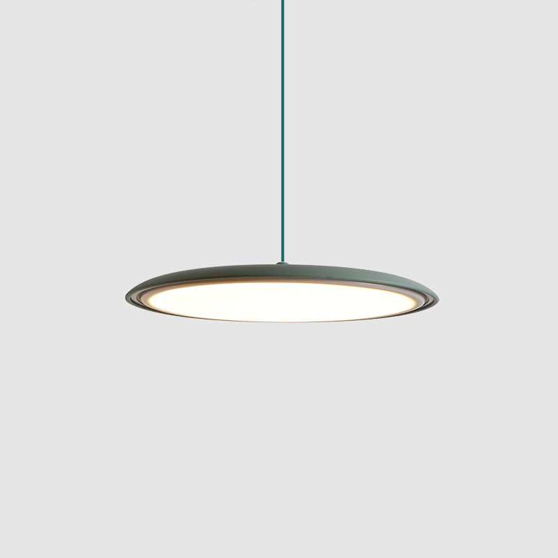 LED Hanging Fixture Acrylic Disc 16 Inch 24W for Kitchen Island Dining Room Table Adjustable Cord Modern Overhead Lighting Warm Glow 3000K | Thomler