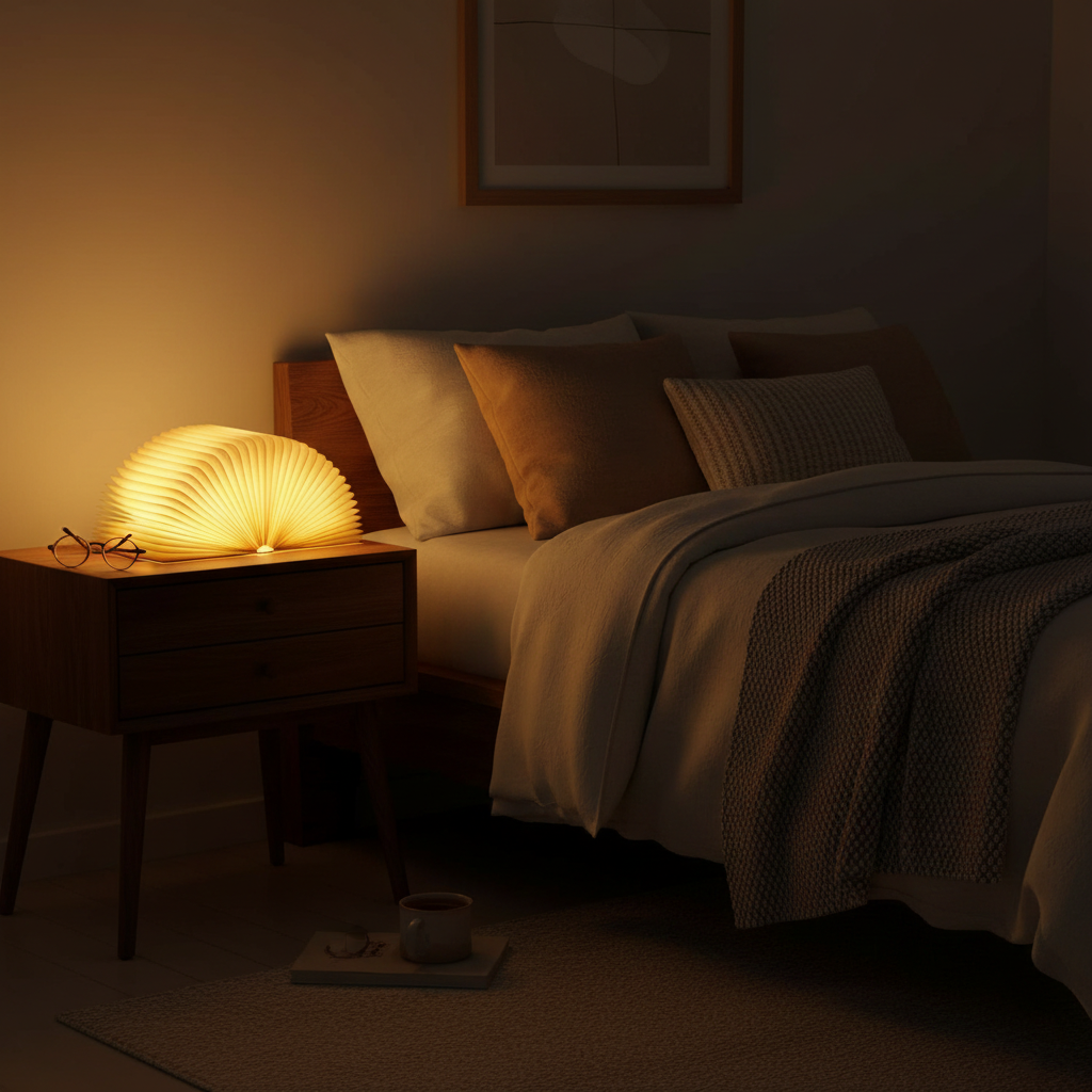 Bedside Reading Lamp with USB Charging Natural Wood Frame Touch Sensor Warm LED Light for Nightstand Bedroom Study Desk Portable Cordless Re | Thomler