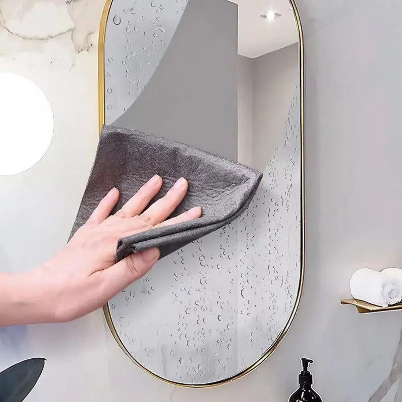 Reusable Microfiber Cleaning Cloths 6-Pack for Glass, Windows, Mirrors & Stainless Steel Streak-Free Lint-Free | Thomler