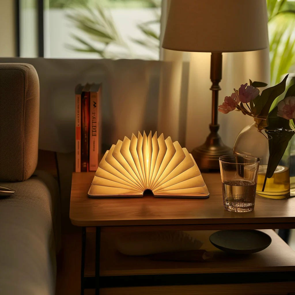 Bedside Reading Lamp with USB Charging Natural Wood Frame Touch Sensor Warm LED Light for Nightstand Bedroom Study Desk Portable Cordless Re | Thomler