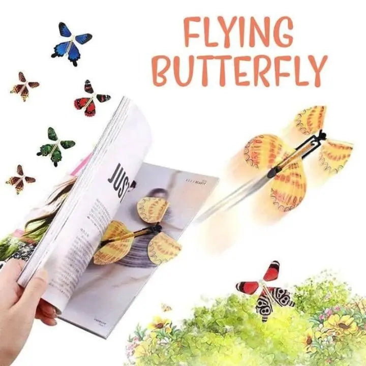 Wind-Up Paper Butterflies for Cards and Gift Boxes – 15-Pack Reusable Surprise Inserts for Birthdays, Parties, Celebrations | Thomler