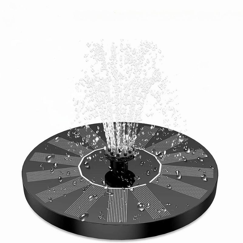 Solar Floating Fountain for Bird Baths, Ponds & Garden Water Features | Outdoor Water Pump for Backyard Decoration | 6 Spray Nozzles