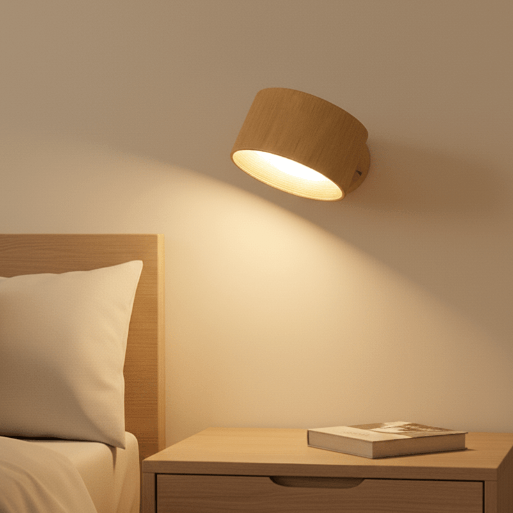 Aplique LED inalámbrico con control remoto: lámpara de pared de aluminio recargable para dormitorio, sala de estar y pasillo | Thomler