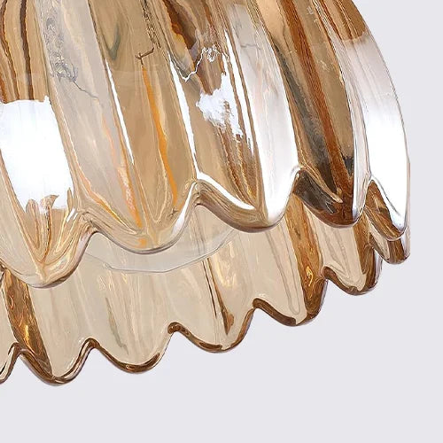 Hanging Glass Ceiling Fixture Floral Petal Shade 10 Inch E27 Socket Modern Kitchen Dining Room Overhead Lighting for Islands Counters Nooks | Thomler