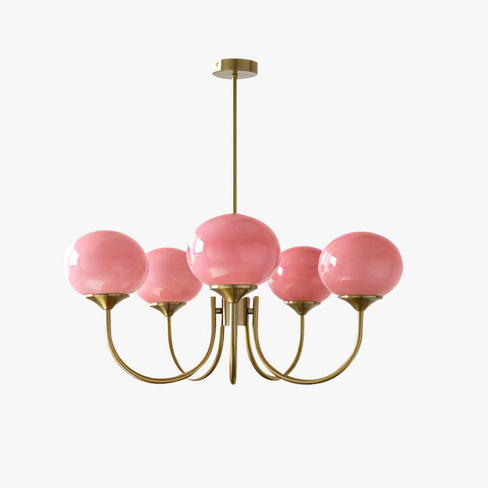 Multi-Globe Suspended Fixture Iron & Tinted Glass Shades E27 Socket for Kitchen Island Dining Area Living Space Bedroom Overhead Illuminatio | Thomler