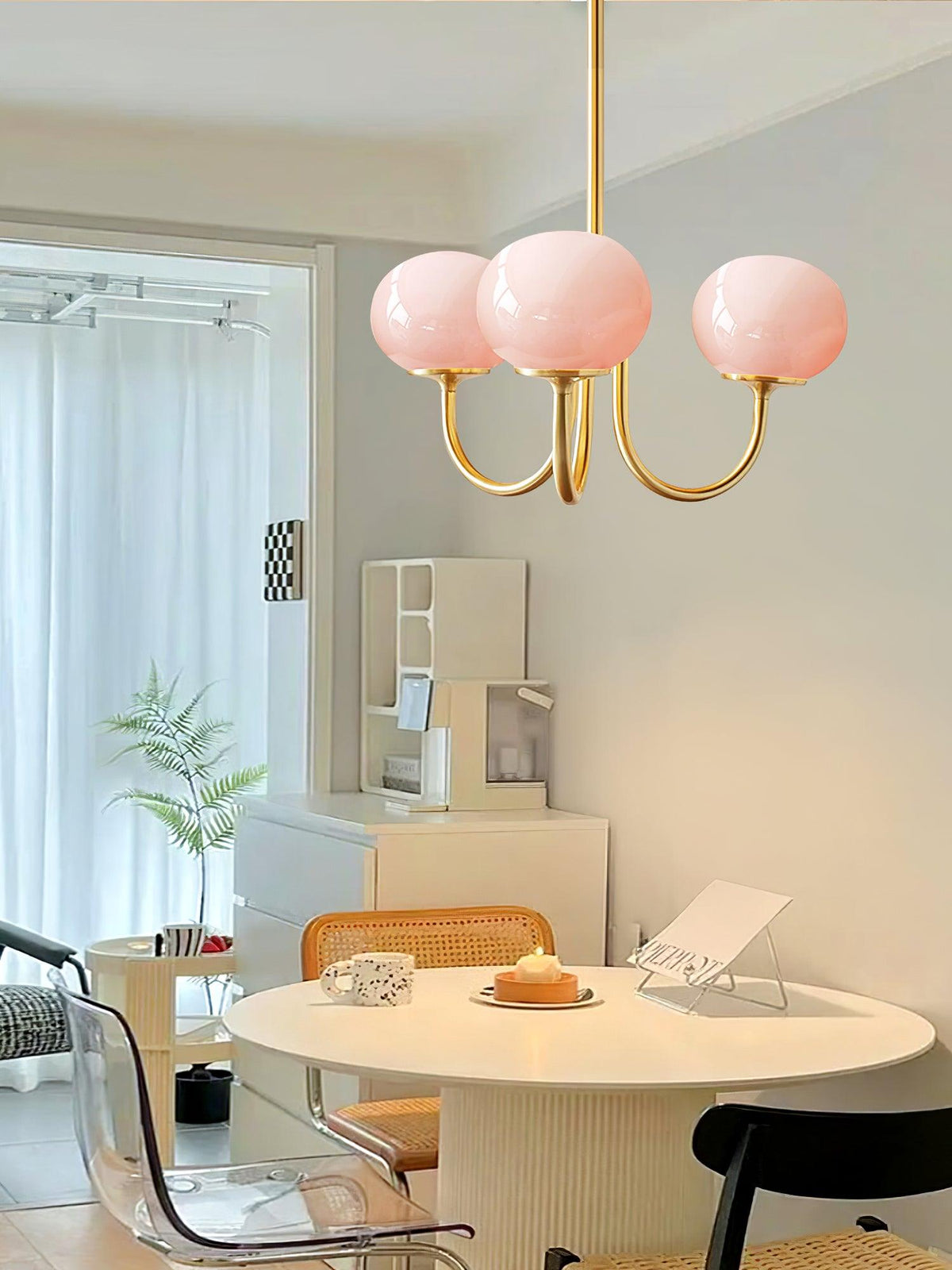 Multi-Globe Suspended Fixture Iron & Tinted Glass Shades E27 Socket for Kitchen Island Dining Area Living Space Bedroom Overhead Illuminatio | Thomler