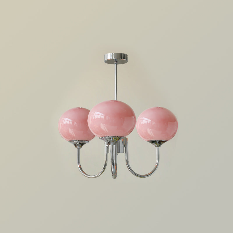 Lámpara de techo colgante de múltiples cabezales con pantallas de vidrio de colores, 18-26 pulgadas, acabado metálico para comedor, dormitorio, isla de cocina, iluminación superior E2