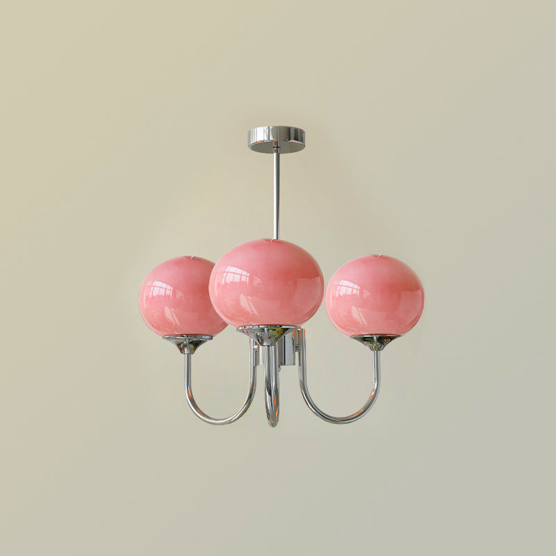 Multi-Globe Suspended Fixture Iron & Tinted Glass Shades E27 Socket for Kitchen Island Dining Area Living Space Bedroom Overhead Illuminatio | Thomler