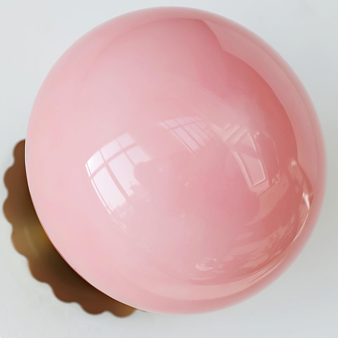 Aplique de cristal rosa ajustable con marco de metal para dormitorio, pasillo y sala de estar | Lámpara de techo y pared para interiores con base E26 E27 | Thomler