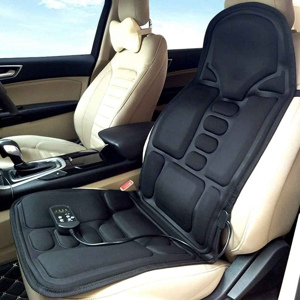 Almohadilla para silla de masaje de 8 modos con cojín de cuello y espalda calefactable para coche y hogar
