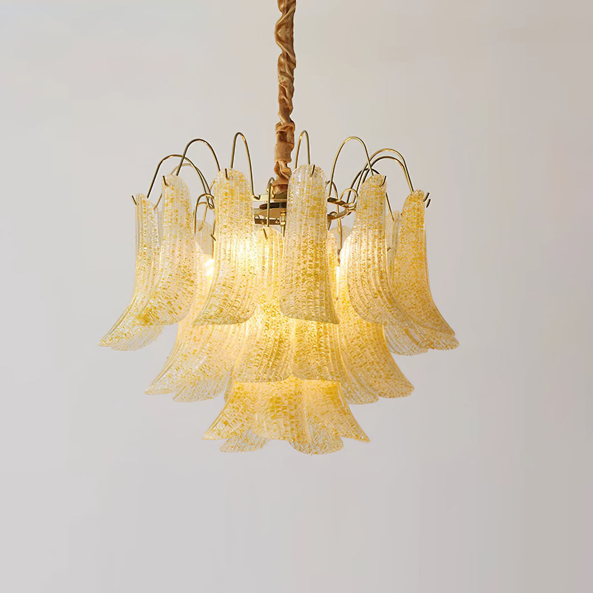 Mondgeblazen kunstglazen kroonluchter, hanglamp met meerdere lichtbronnen, levendige kleuren, statement-verlichting voor eetkamer en woonkamer, diameter 50-60 cm | Thomler