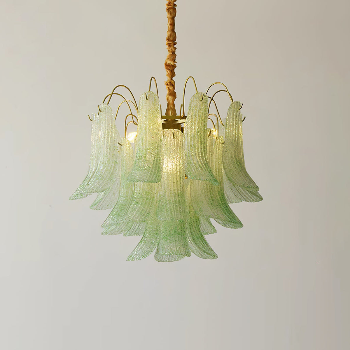 Mondgeblazen kunstglazen kroonluchter, hanglamp met meerdere lichtbronnen, levendige kleuren, statement-verlichting voor eetkamer en woonkamer, diameter 50-60 cm | Thomler