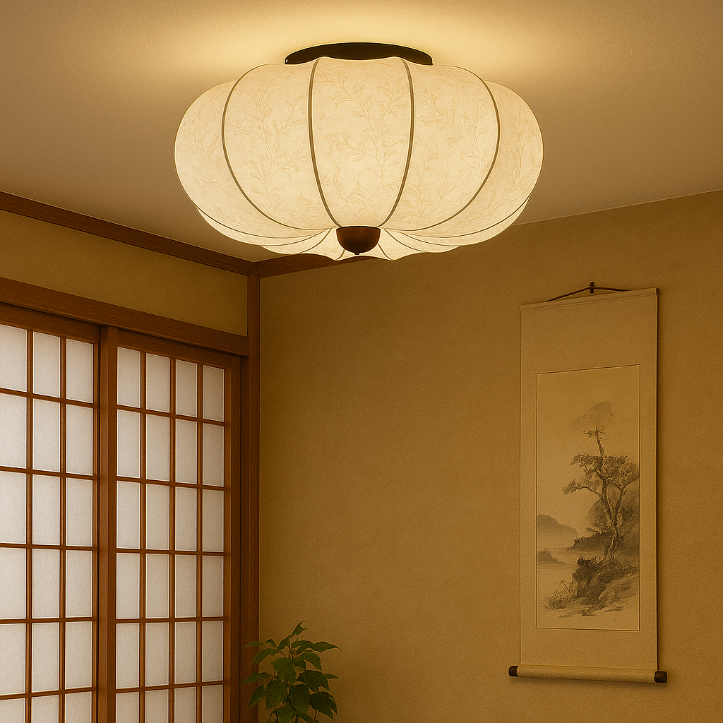 Flush Mount Fabric Ceiling Light White E27 Socket for Bedroom Living Room Hallway 108-161 sq ft Low Profile Ambient Lighting | Thomler