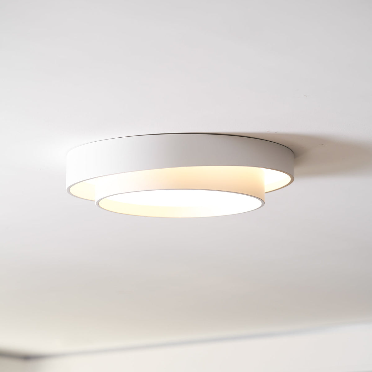 Runde LED-Deckenleuchte, flach, Metall, Weiß, 16 20 24 Zoll für Schlafzimmer, Wohnzimmer, Büro, moderne, flache Deckenbeleuchtung 3000K 4000K | Thomler