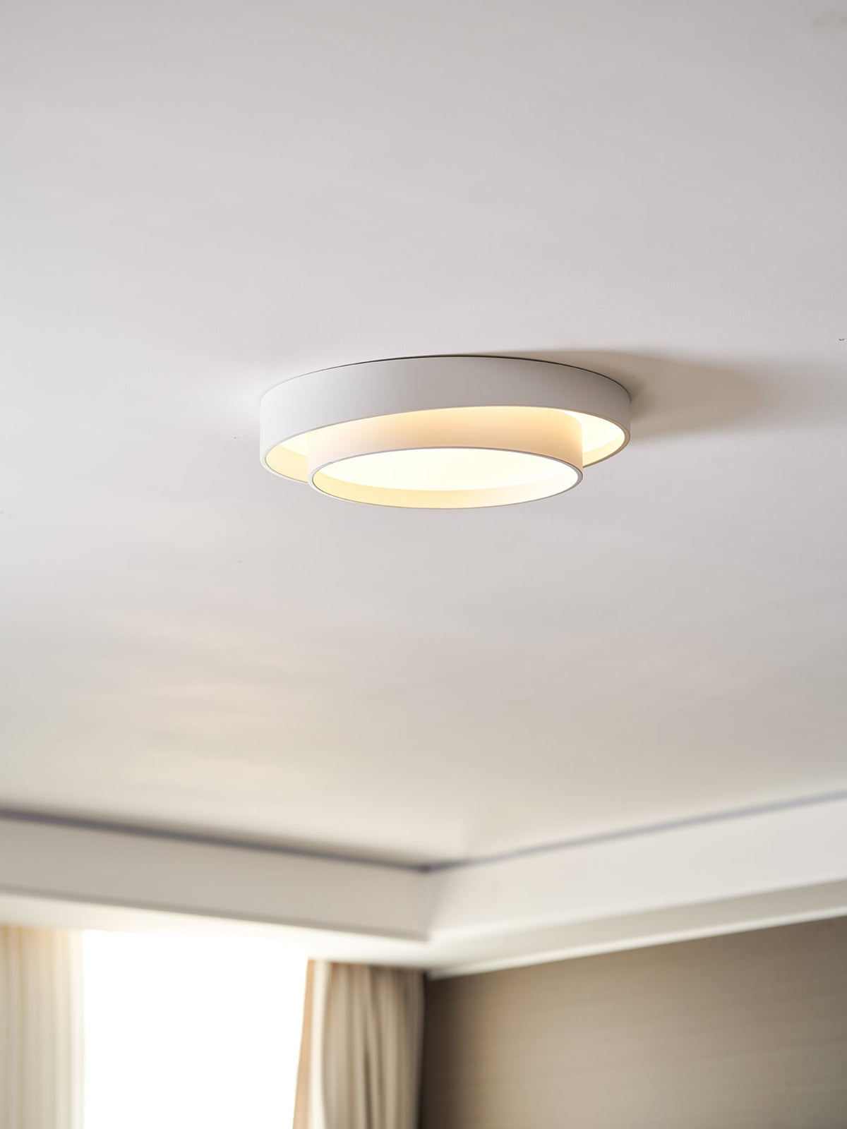 Runde LED-Deckenleuchte, flach, Metall, Weiß, 16 20 24 Zoll für Schlafzimmer, Wohnzimmer, Büro, moderne, flache Deckenbeleuchtung 3000K 4000K | Thomler