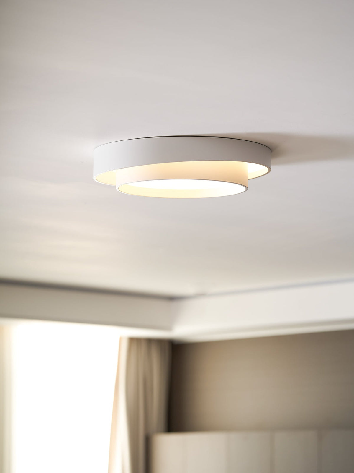 Runde LED-Deckenleuchte, flach, Metall, Weiß, 16 20 24 Zoll für Schlafzimmer, Wohnzimmer, Büro, moderne, flache Deckenbeleuchtung 3000K 4000K | Thomler
