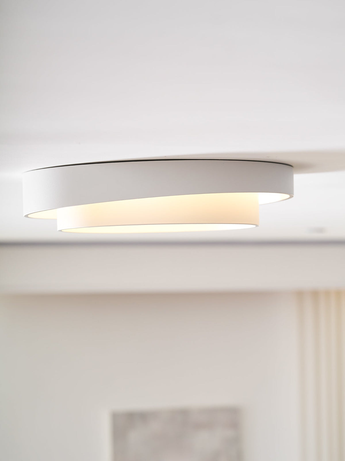 Flush Mount LED Ceiling Light Round Low-Profile Fixture Black White Gray 16 20 24 Inch Diameter for Bedroom Hall Kitchen Foyer