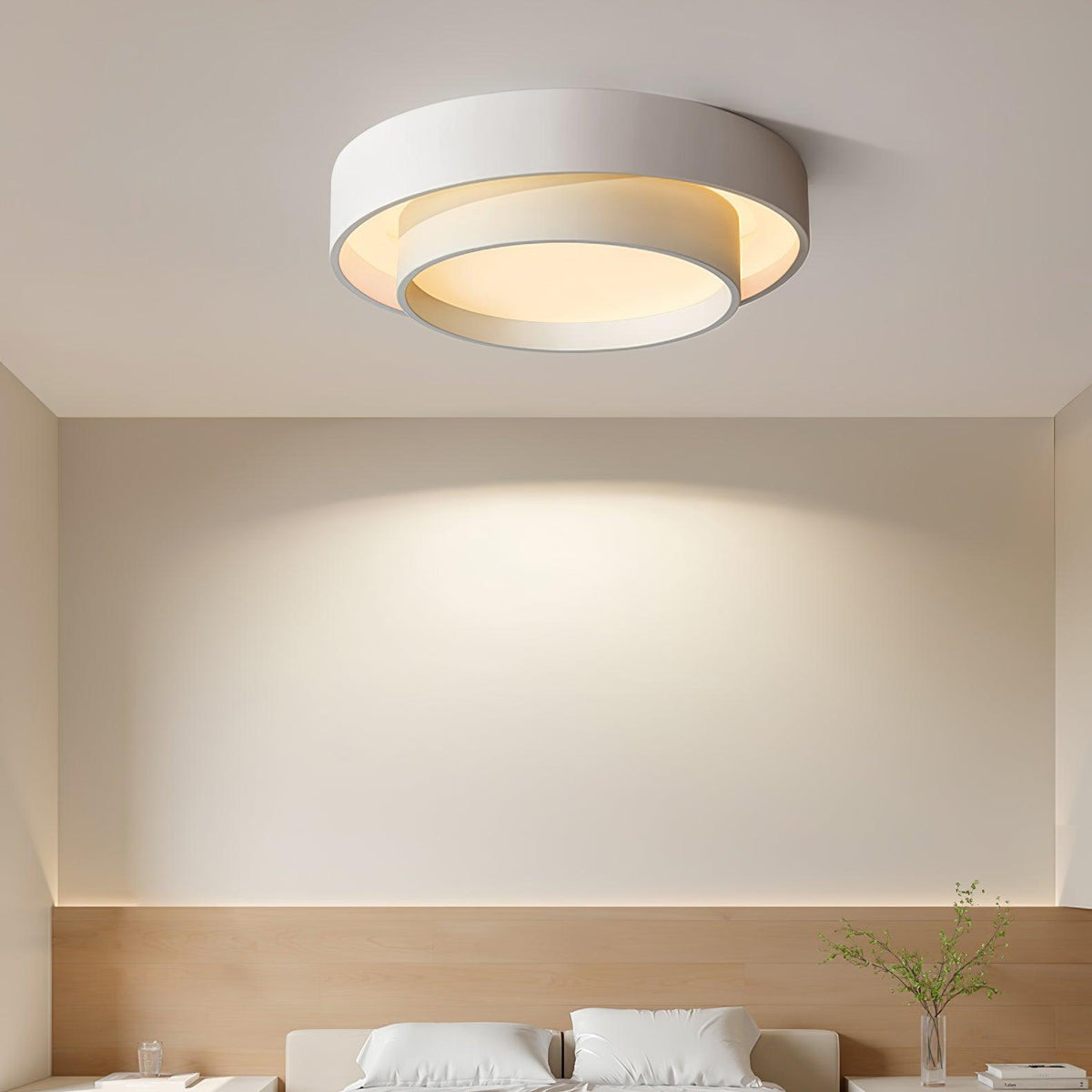 Runde LED-Deckenleuchte, flach, Metall, Weiß, 16 20 24 Zoll für Schlafzimmer, Wohnzimmer, Büro, moderne, flache Deckenbeleuchtung 3000K 4000K | Thomler