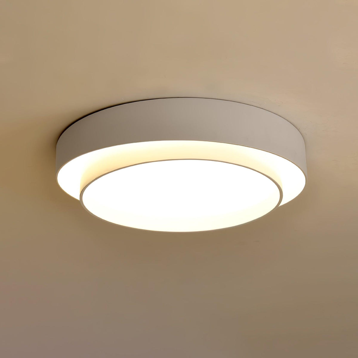 Runde LED-Deckenleuchte, flach, Metall, Weiß, 16 20 24 Zoll für Schlafzimmer, Wohnzimmer, Büro, moderne, flache Deckenbeleuchtung 3000K 4000K | Thomler