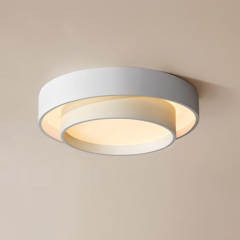 Runde LED-Deckenleuchte, flach, Metall, Weiß, 16 20 24 Zoll für Schlafzimmer, Wohnzimmer, Büro, moderne, flache Deckenbeleuchtung 3000K 4000K | Thomler