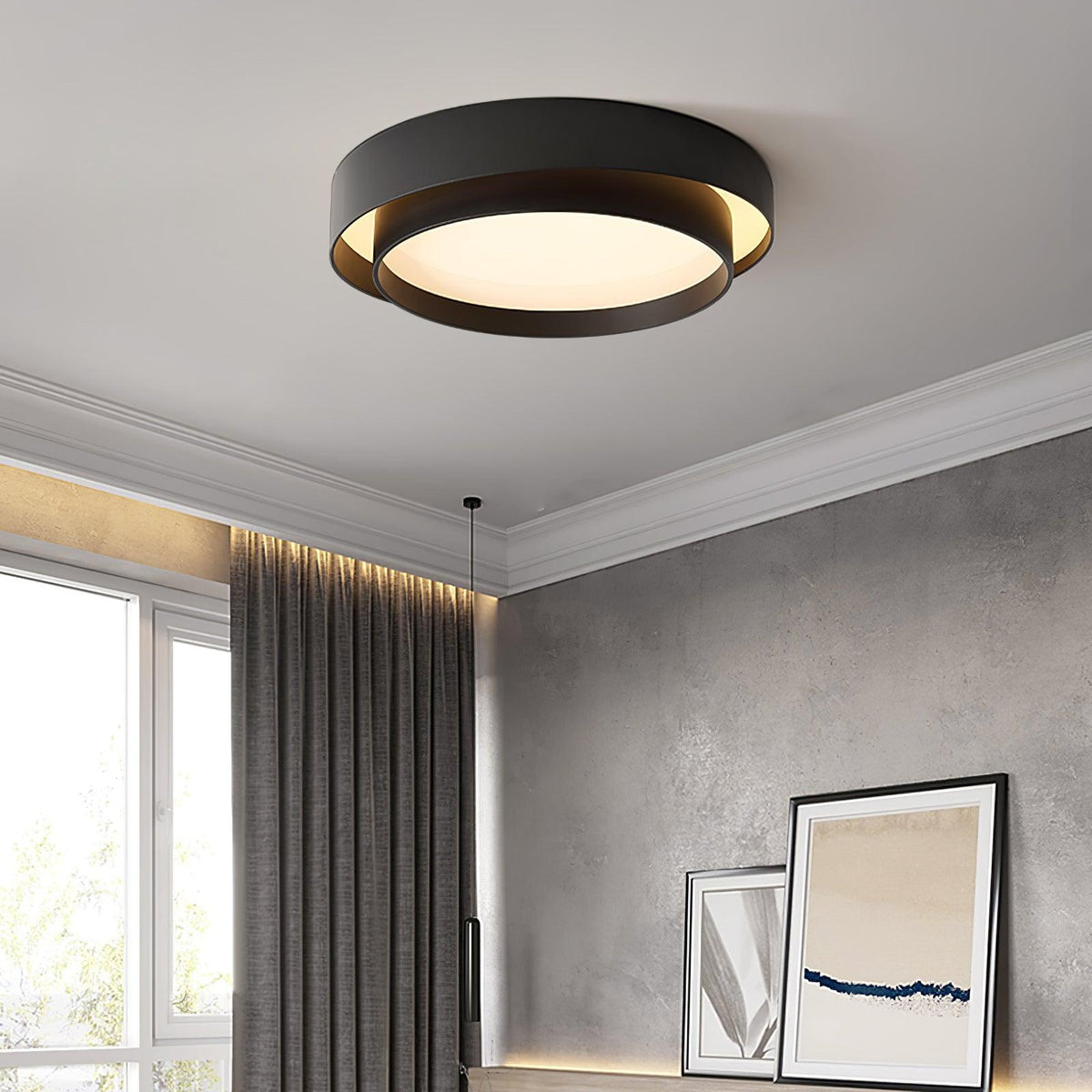 Runde LED-Deckenleuchte, flach, Metall, Weiß, 16 20 24 Zoll für Schlafzimmer, Wohnzimmer, Büro, moderne, flache Deckenbeleuchtung 3000K 4000K | Thomler