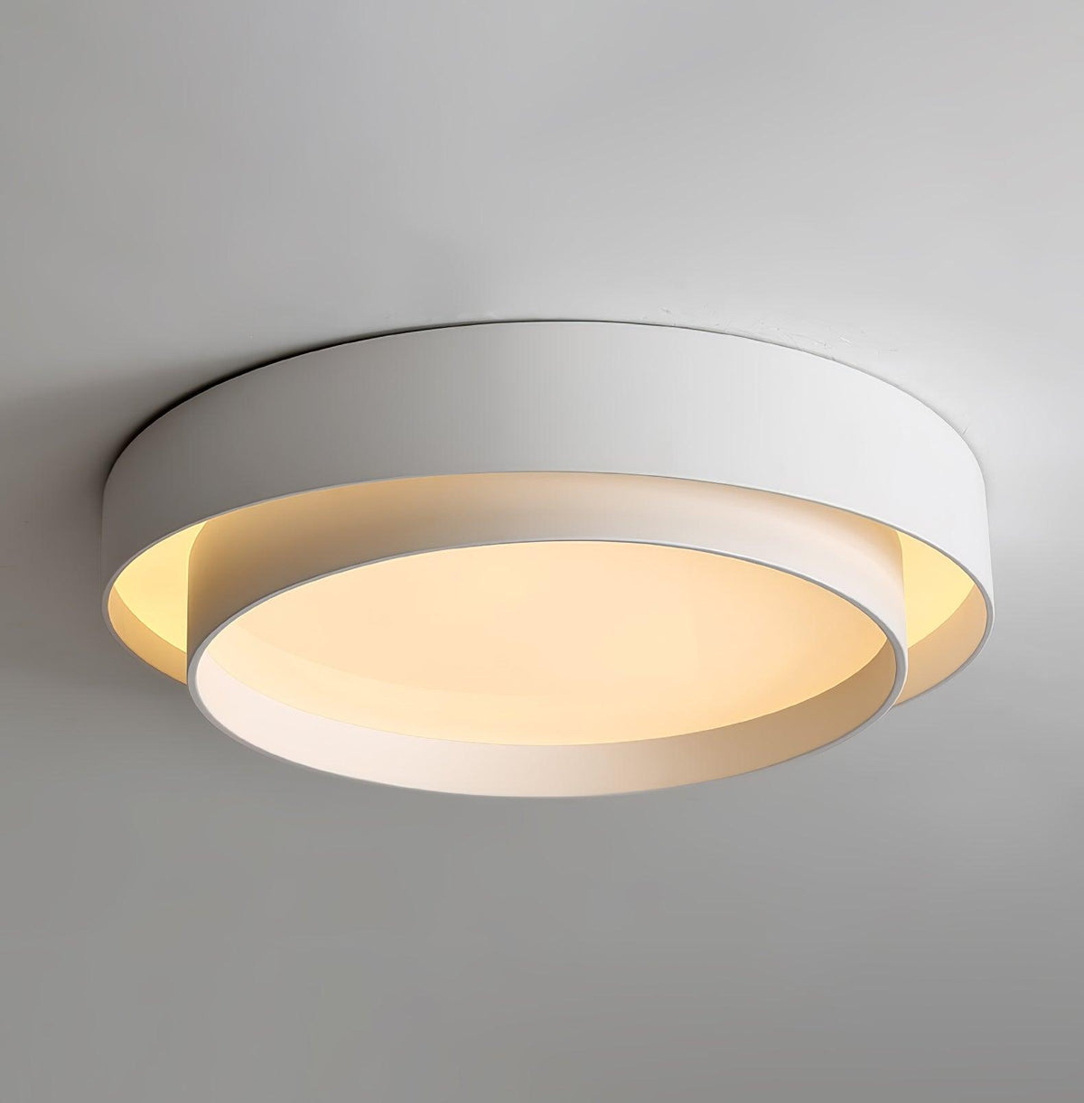 Runde LED-Deckenleuchte, flach, Metall, Weiß, 16 20 24 Zoll für Schlafzimmer, Wohnzimmer, Büro, moderne, flache Deckenbeleuchtung 3000K 4000K | Thomler
