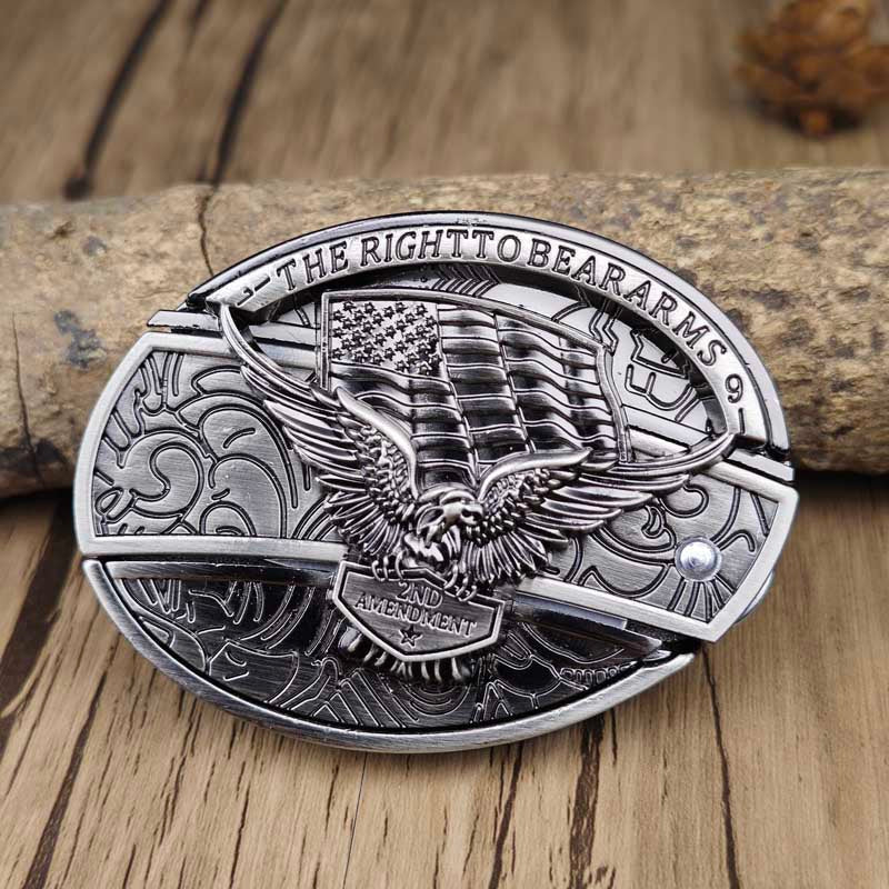 Hebilla de estilo vaquero con compartimento oculto para correas de 1.5 pulgadas | Herraje decorativo de aleación de zinc para rancho, rodeo y uso diario | Thomler