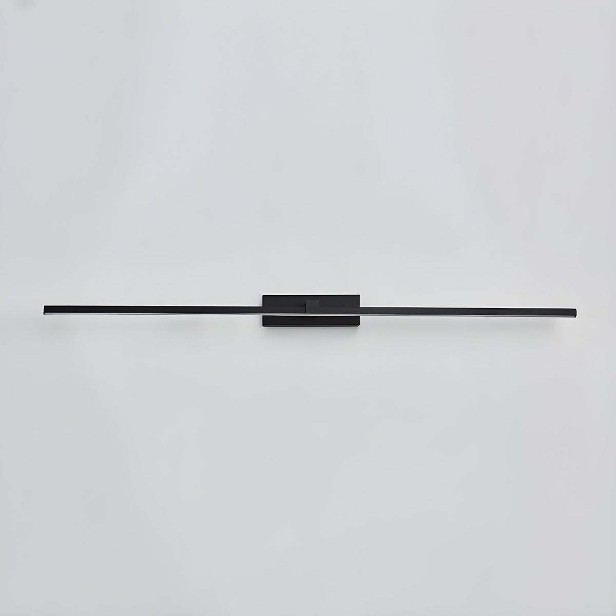 Barra de luz LED para tocador cableada de 16 pulgadas, aluminio negro para espejo de baño sobre lavabo, aplique de pared interior moderno con temperatura de color ajustable