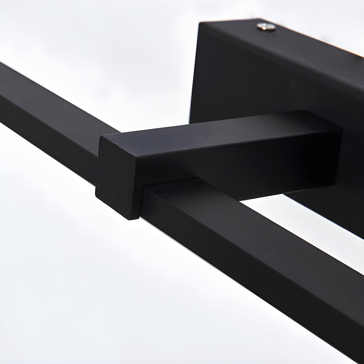 Barra de luz LED para tocador cableada de 16 pulgadas, aluminio negro para espejo de baño sobre lavabo, aplique de pared interior moderno con temperatura de color ajustable