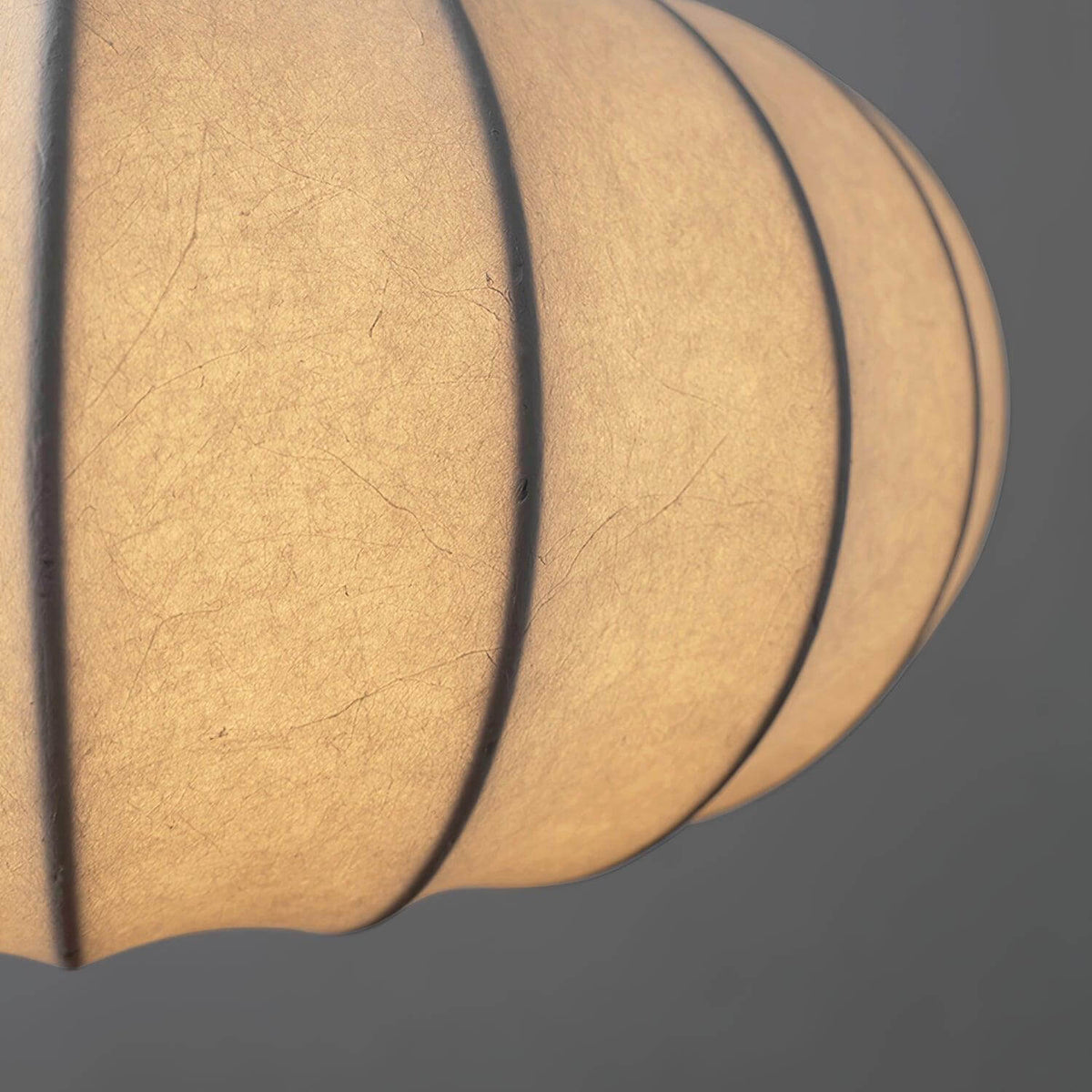 Hanging Silk Ceiling Fixture with Organic Shape for Dining Rooms & Living Spaces – Dimmable LED Compatible in 12, 16, or 20 Inch Sizes | Thomler