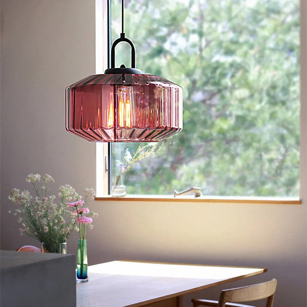 Handblown Glass Pendant Light Fixture 11 Inch Diameter for Kitchen Dining Room Hallway Living Room Bedroom LED Ceiling Light | Thomler