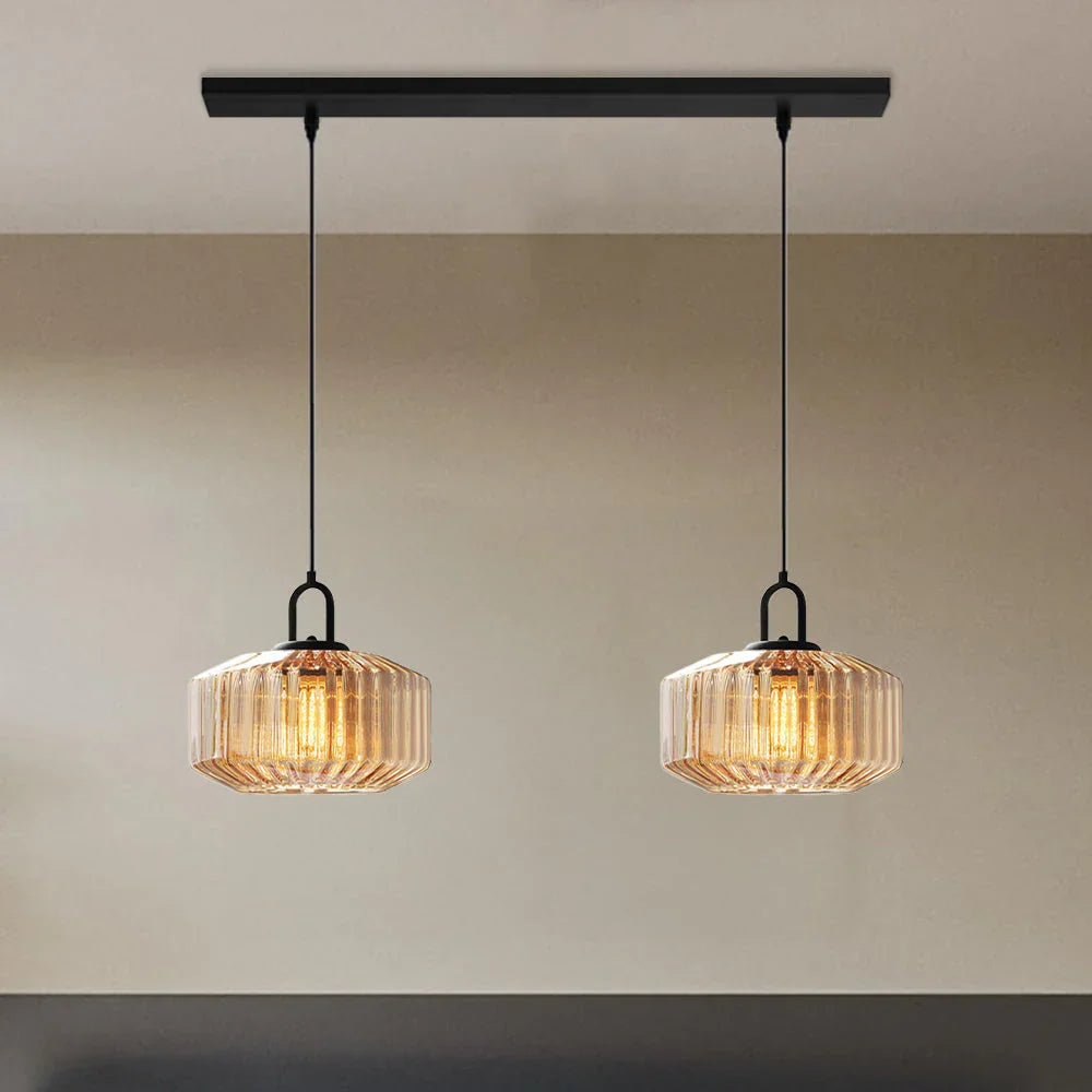 Handblown Glass Pendant Light Fixture 11 Inch Diameter for Kitchen Dining Room Hallway Living Room Bedroom LED Ceiling Light | Thomler