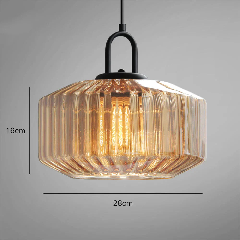 Handblown Glass Pendant Light Fixture 11 Inch Diameter for Kitchen Dining Room Hallway Living Room Bedroom LED Ceiling Light | Thomler
