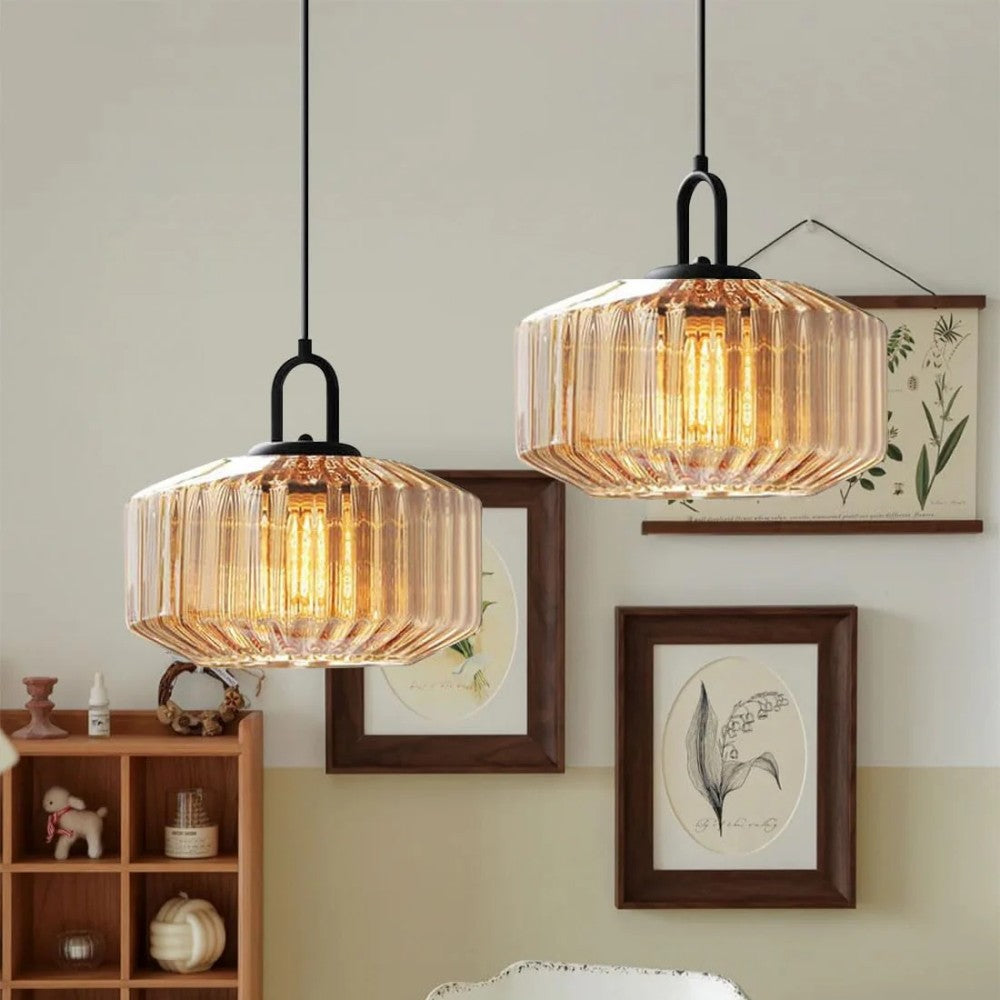 Handblown Glass Pendant Light Fixture 11 Inch Diameter for Kitchen Dining Room Hallway Living Room Bedroom LED Ceiling Light | Thomler