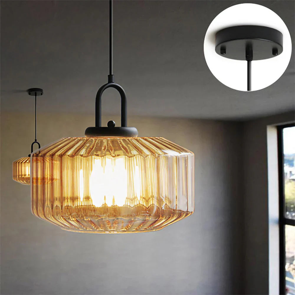 Handblown Glass Pendant Light Fixture 11 Inch Diameter for Kitchen Dining Room Hallway Living Room Bedroom LED Ceiling Light | Thomler