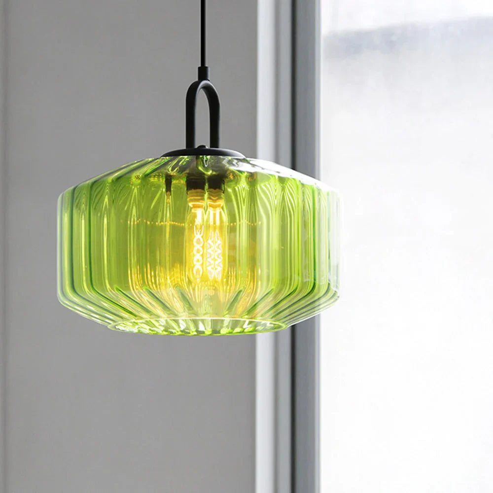 Handblown Glass Pendant Light Fixture 11 Inch Diameter for Kitchen Dining Room Hallway Living Room Bedroom LED Ceiling Light | Thomler