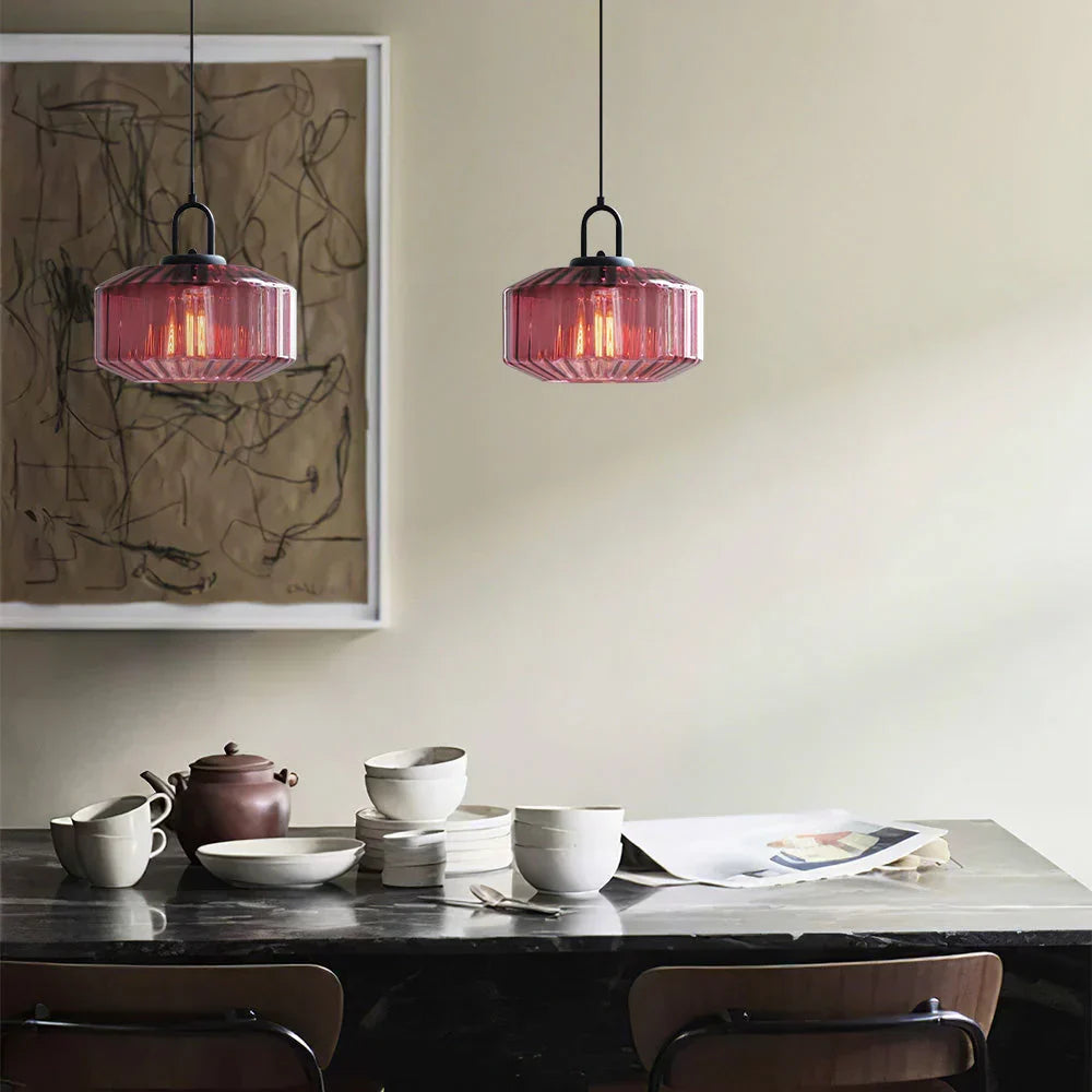 Handblown Glass Pendant Light Fixture 11 Inch Diameter for Kitchen Dining Room Hallway Living Room Bedroom LED Ceiling Light | Thomler