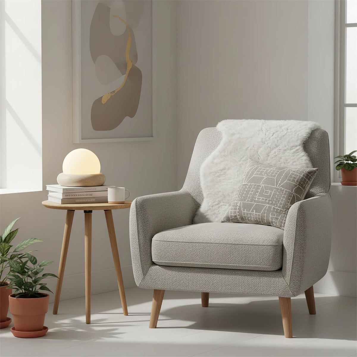 Wiederaufladbare LED-Akzentleuchte, Sockel aus Naturstein, satinierter Schirm, kabellos, Fernbedienung, drei Farbeinstellungen, für Schlafzimmer, Nachttisch, Schreibtisch, Wohnzimmer, kabellos | Thomler