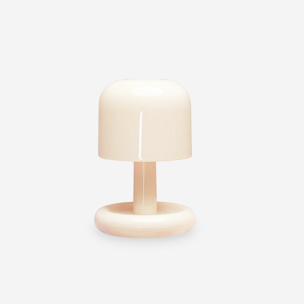 LED-Nachttischleuchte, 10 cm hohe Acryl-Schreibtischlampe im minimalistischen Design, warmes Licht, USB-Ladeanschluss, platzsparende moderne Nachttisch-Leselampe | Thomler