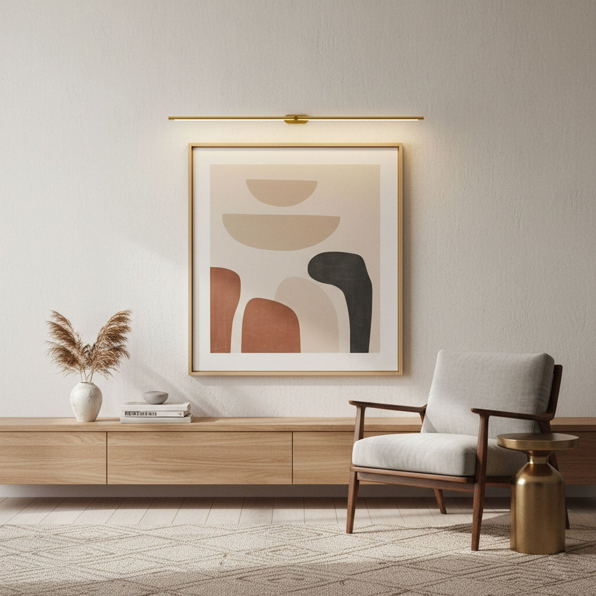 Lámpara lineal LED para baño, aplique de pared de metal de 27-50 pulgadas para espejo, acabado en negro, dorado o níquel cepillado, luz cálida para tocador o vestidor