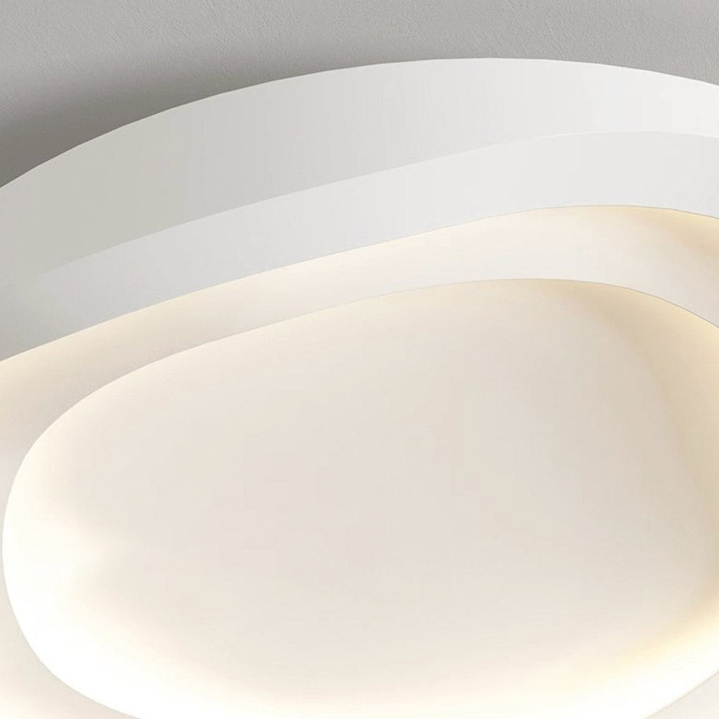 Low-Profile LED Ceiling Light 16-24 in Adjustable Dimmable White Iron Modern Overhead Fixture for Bedrooms Kitchens Home Office Hallways Ent | Thomler