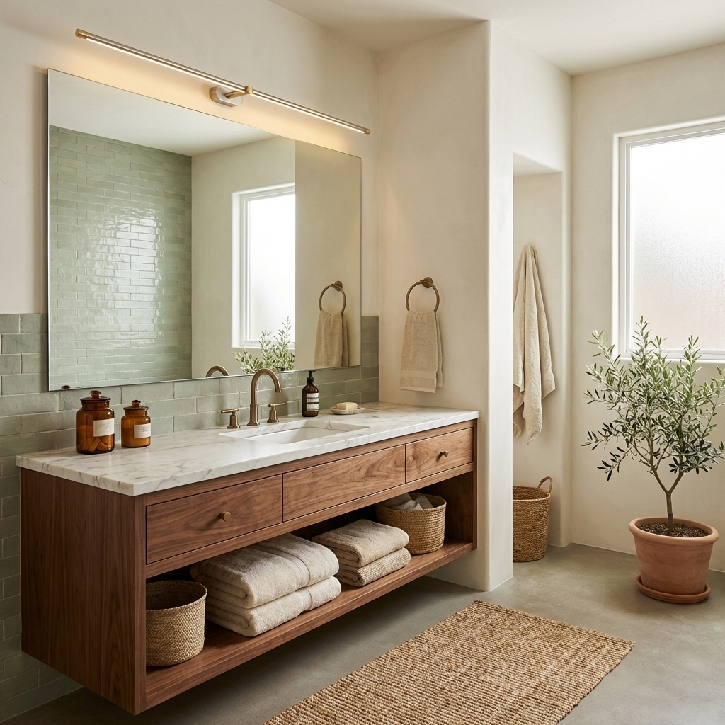 Lámpara de espejo de baño LED de 27 pulgadas, aplique de pared recargable y regulable, inalámbrico, color negro y dorado, accesorio de tocador con control táctil para baño de visitas