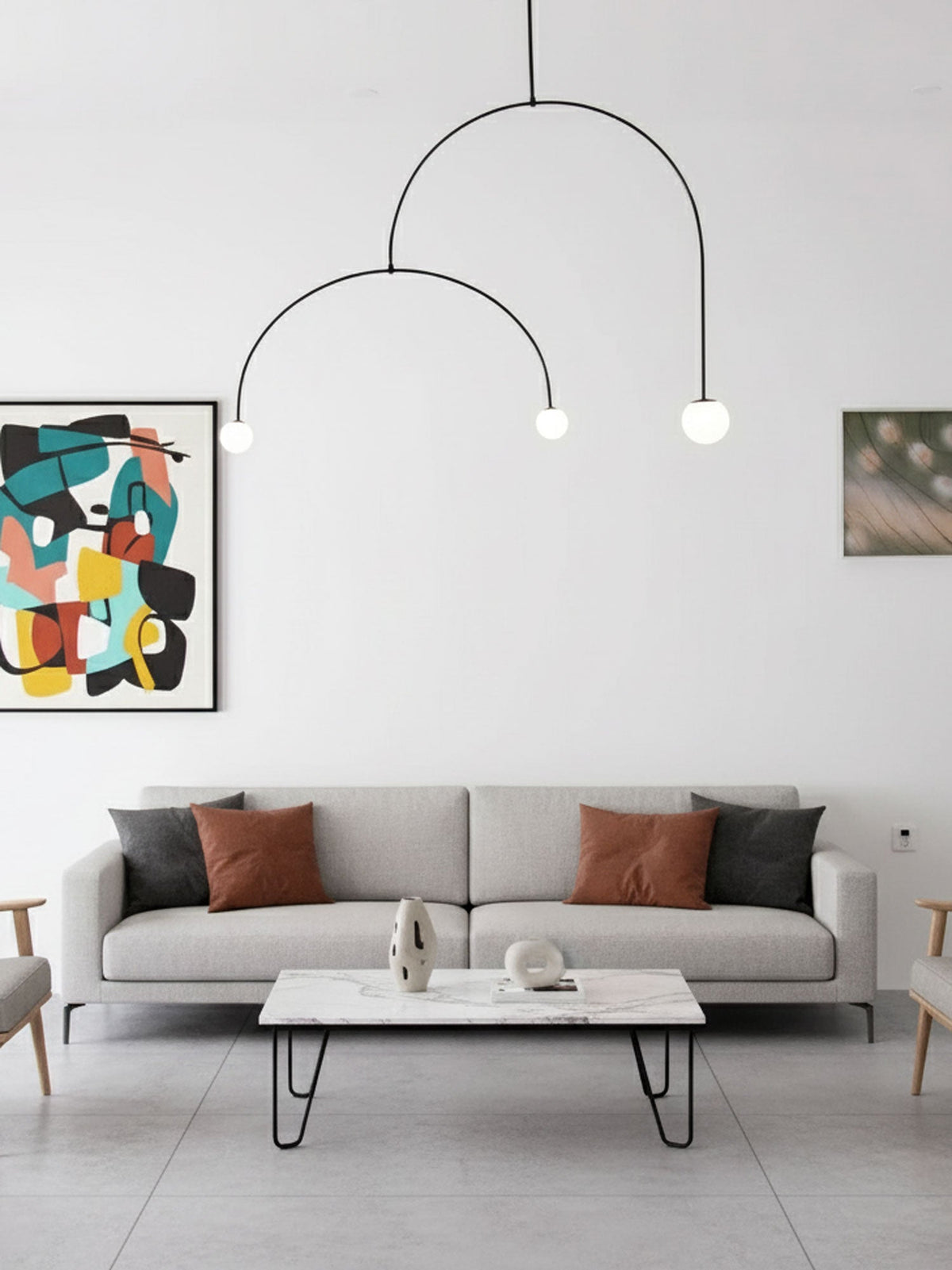 Lámpara de techo escultural con difusores de vidrio opalino, acabado en negro y latón, diseño de múltiples brazos para comedor, vestíbulo, lámpara de techo moderna