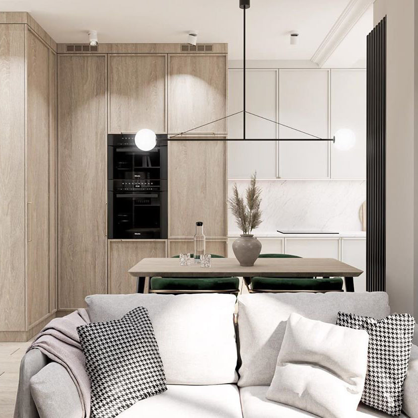 Lámpara de techo escultural con difusores de vidrio opalino, acabado en negro y latón, diseño de múltiples brazos para comedor, vestíbulo, lámpara de techo moderna