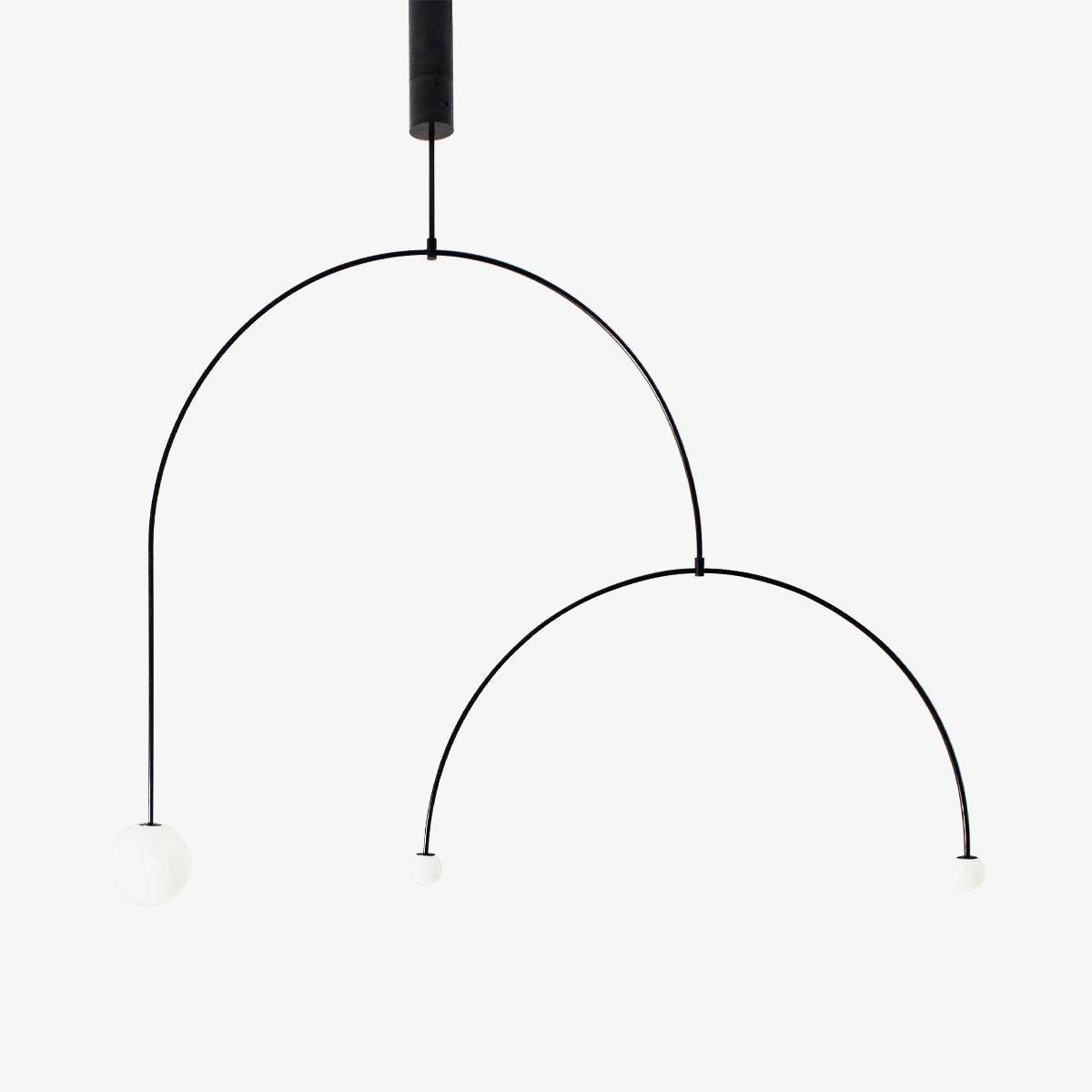 Lámpara de techo escultural con difusores de vidrio opalino, acabado en negro y latón, diseño de múltiples brazos para comedor, vestíbulo, lámpara de techo moderna