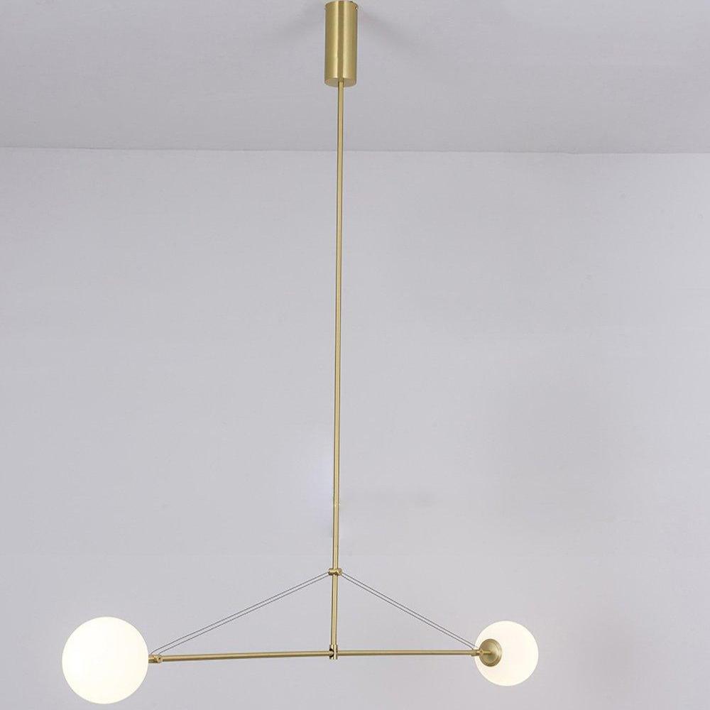 Lámpara de techo escultural con difusores de vidrio opalino, acabado en negro y latón, diseño de múltiples brazos para comedor, vestíbulo, lámpara de techo moderna