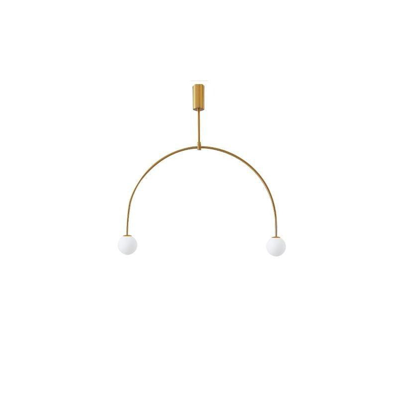 Lámpara de techo escultural con difusores de vidrio opalino, acabado en negro y latón, diseño de múltiples brazos para comedor, vestíbulo, lámpara de techo moderna
