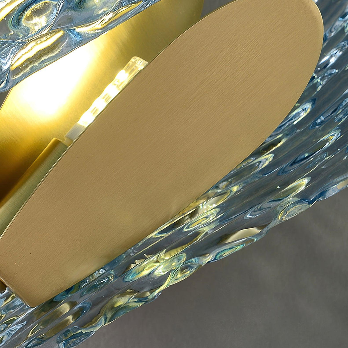 Vintage Brass and Blue Glass Wall Sconce for Bedroom Hallway Living Room – Elegant Decorative 2-Light or 3-Light Fixture with Diamond Textur | Thomler