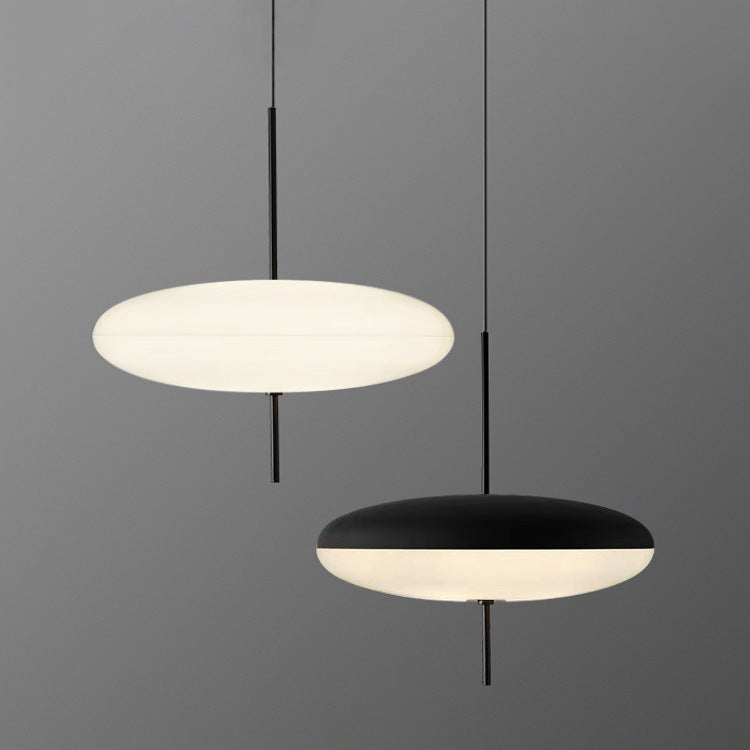Decken-Pendelleuchte, weißer Polymerschirm, höhenverstellbar, modern, für Esszimmer, Küche, Wohnzimmer, Hängeleuchte, E26/E27-Fassung, 30 cm | Thomler